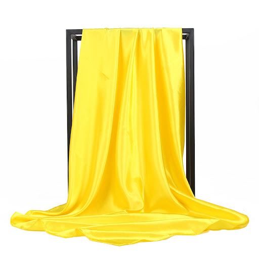 Title 21, 90cm Satin Monochrome Big Square Scarf