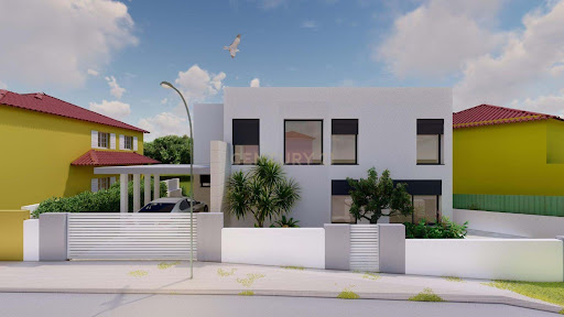 White modern house facade in this luxury house for sale in Mafra ($1,494,253 - 302 m²)