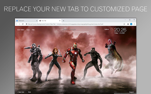 Marvel Comics Wallpaper HD Custom New Tab