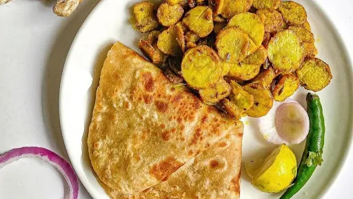 2 Aloo Paratha With Aloo Sabzi [100 Ml]