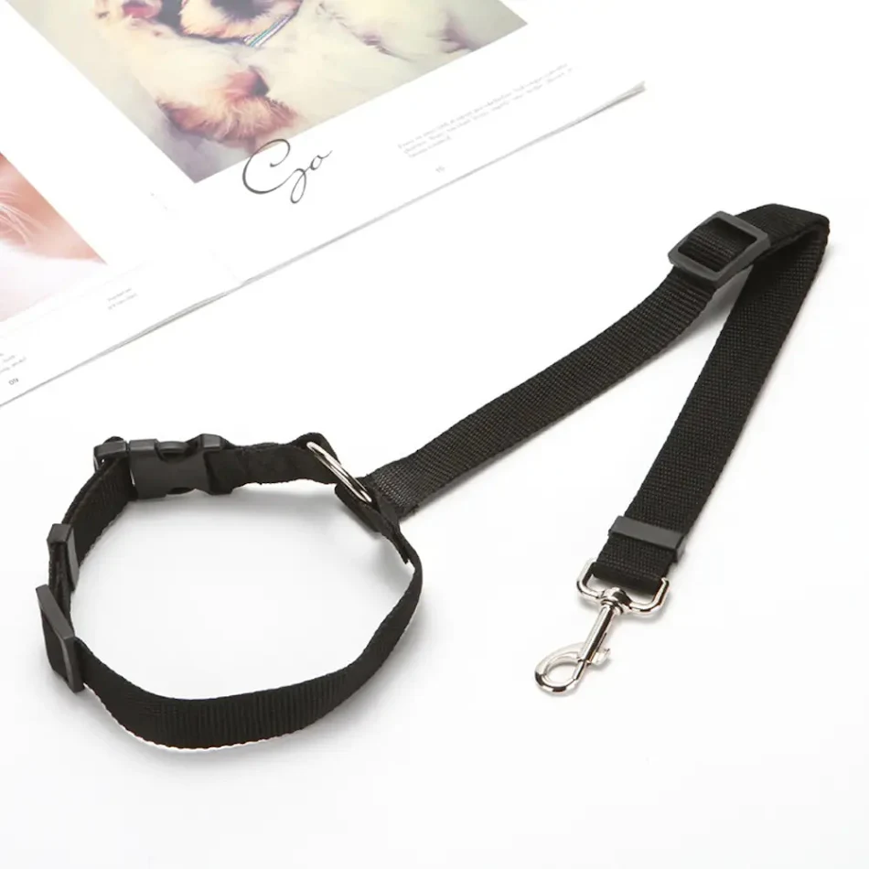 2-in-1 Hunde-Autogurt Set, verstellbares Sicherheitsgeschirr & Leine für Katzen & Hunde. Rücksitz-Sicherheit für Ihr Tier
