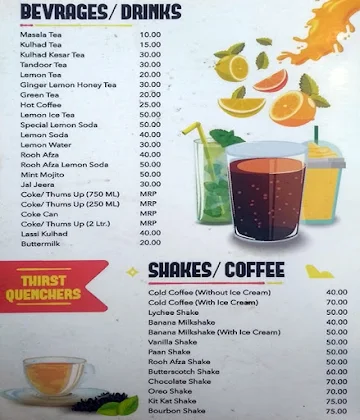 Chai Paani menu 