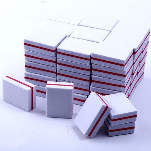 Title 24, Two-sided mini nail file block for smooth, perf...