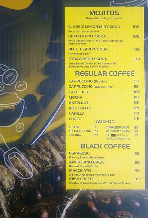 Brewlounge Cafe menu 