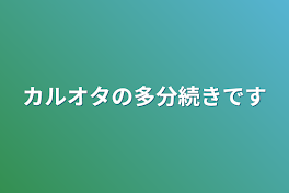 カルオタの多分続きです