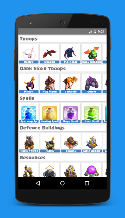 Android application Guide for Clash of Clans screenshort
