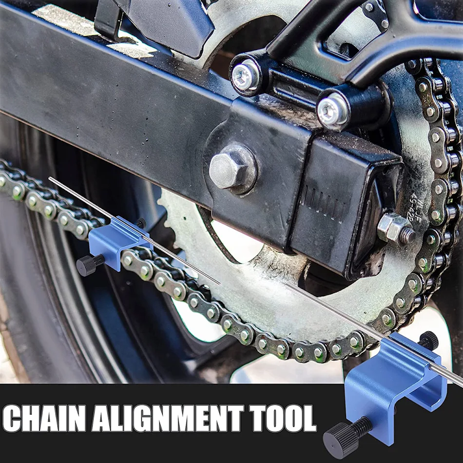 Outil d'alignement de chaîne de moto Alignement précis et rapide Essentiel pour une chaîne parfaitement alignée Performances améliorées et durée de vie prolongée