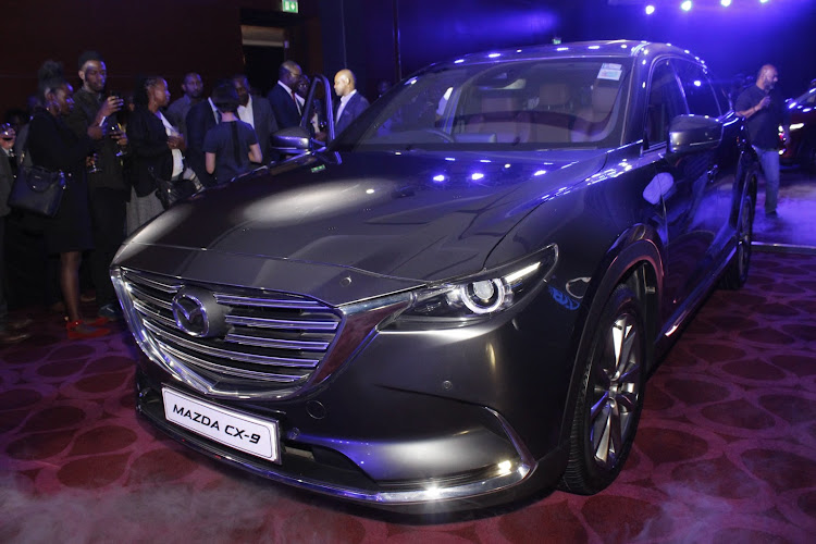 A brand new Mazda CX-9 on display