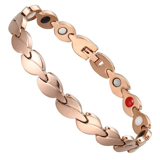Title 5, Leaf-like 4-in-1 Magnet Bracelet Radiation Prot...