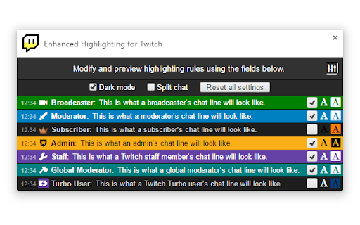 Enhanced Highlighting for Twitch