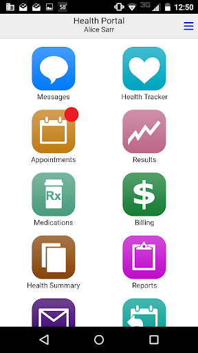 Screenshot MEDITECH MHealth