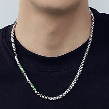 Title 1, Bamboo Joint Lvzhu Keel Chain Mens, strong and...
