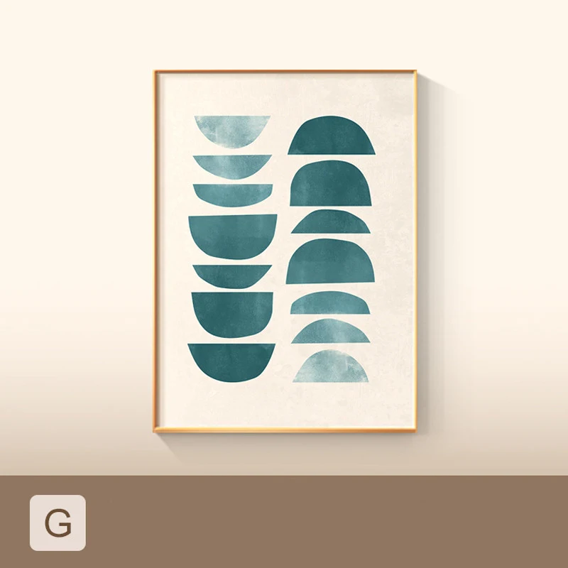 Minimalist renkli geometrik poster tuval baskısı, modern ev dekorasyonu için mükemmel. Evini şık ve canlı hale getir.