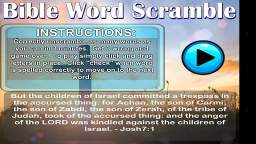 Bible Word Scramble