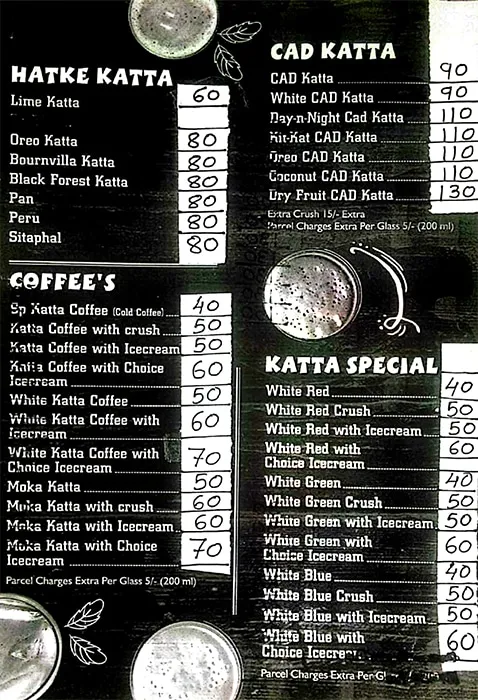 Sai Cafe Katta menu 