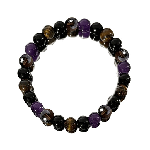 Title 3, Tigereye Tea Crystal Amethyst Bracelet. Embrace...