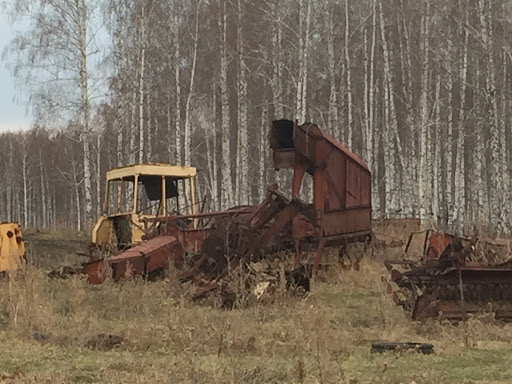 Старый комбайн