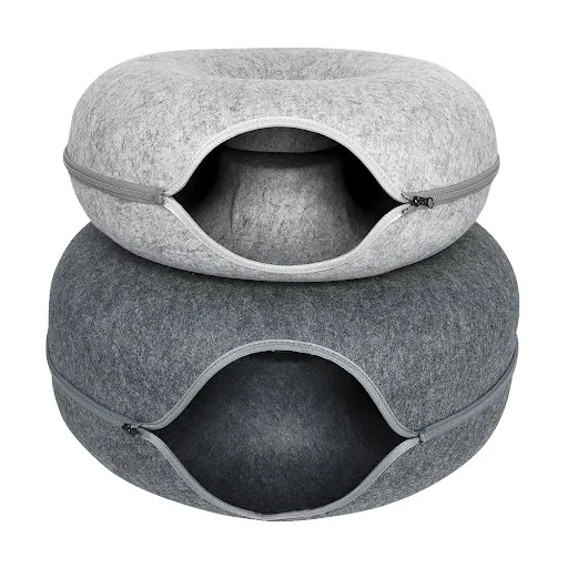 Pet Cat Tunnel Bed Indoor Cats House Cave Dual Use Interactive Toys Funny Round Kitten Exercising Products Cat Training 