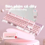 Bàn Phím Cơ Gaming Sg - 8842 Blue/Red Switch 104 Phím Màu Hồng Có Dây/ Đèn Led Chống Nước Chơi Game Cho Máy Tính/Laptop