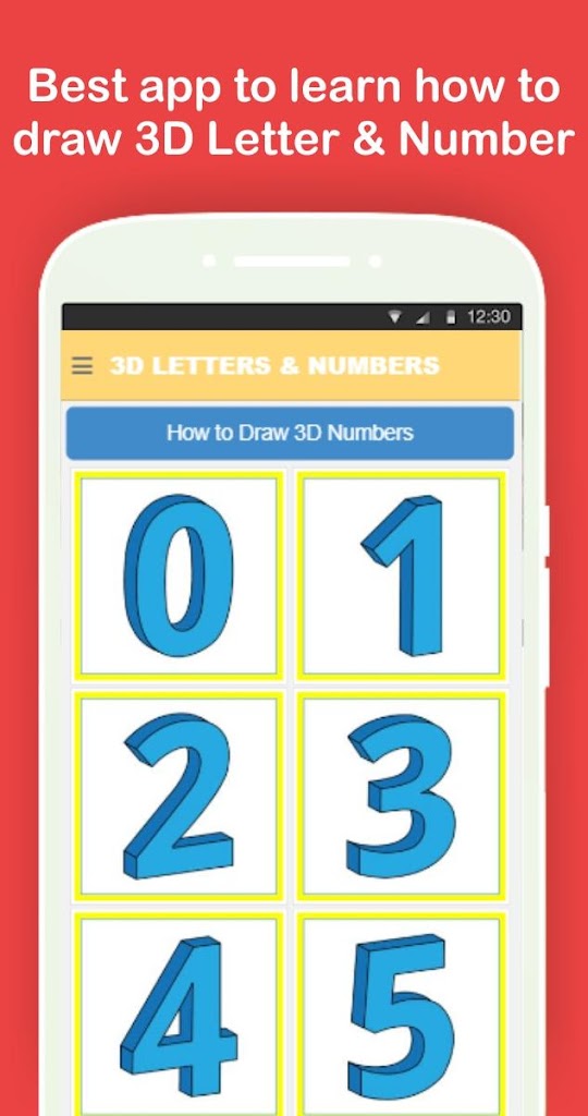Disegna Lettere E Numeri Dell Alfabeto 3d Passo Dopo Passo Per Android Apk Scaricare