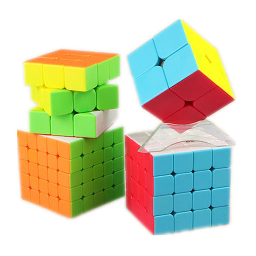 Title 3, Solid color sticker set for four-piece cube toy...