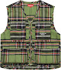 tartan flannel cargo vest