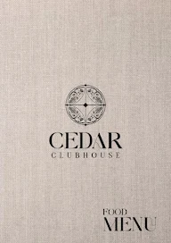 Cedar Club House menu 1