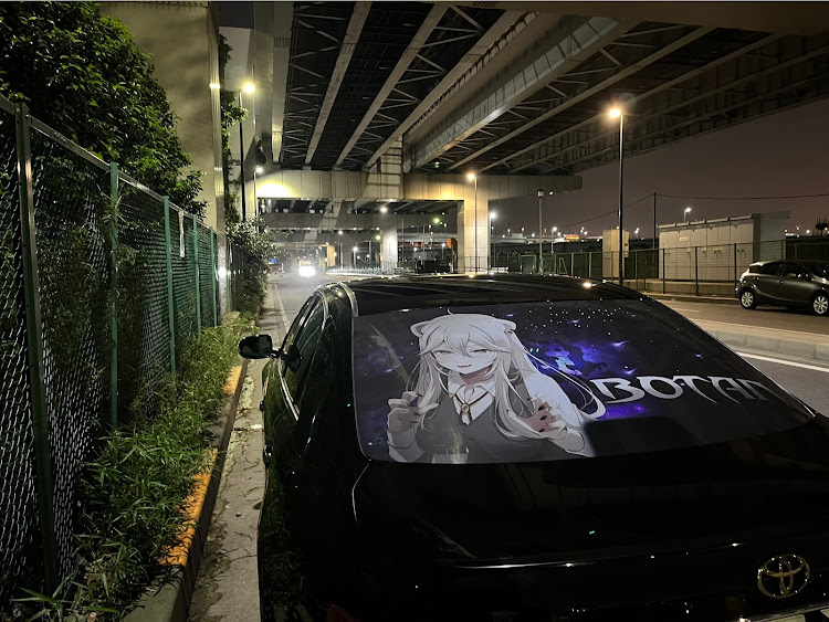 マークXのホロライブ痛車・120マークX・#痛車・夜ドライブに関するカスタム事例の投稿画像1枚目
