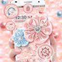 Download Pink Pearls Glitter Flower Theme Install Latest APK downloader