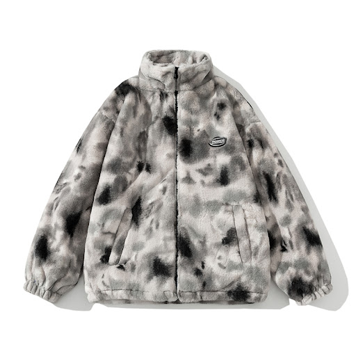 Title 10, Plus Size Lazy Tie-Dye Plush Vintage Cotton Jac...