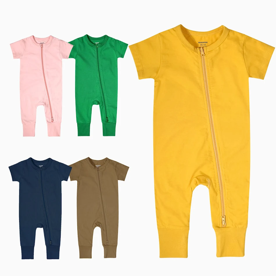 Women's Baby Zipper Newborn Short-sleeved Romper Comfortable. Designed for ultimate comfort and easy changes for your ba