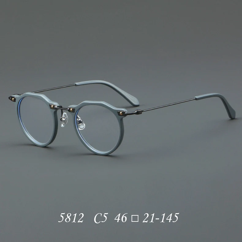 Nuevos Gafas 5812 Retro Metal Ópticas Gafas Para una visión clara con estilo vintage. Montura metálica duradera y diseño clásico.