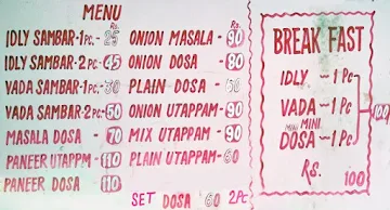 Anna Priya Dosa Corner menu 