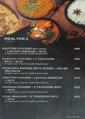 Butter Chicken Factory menu 