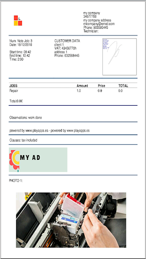 Screenshot Signed Jobs Management