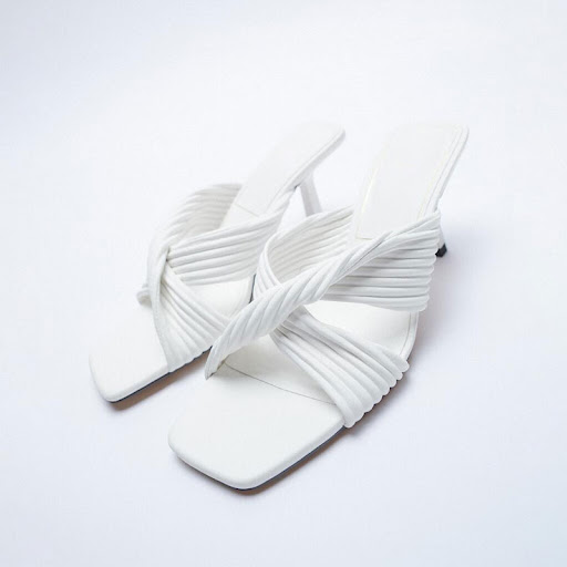 Title 2, Temperament Small Pleated Pull Strap High-heele...