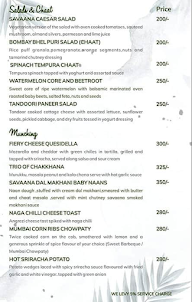 Savaana Cafe & Kitchen menu 2