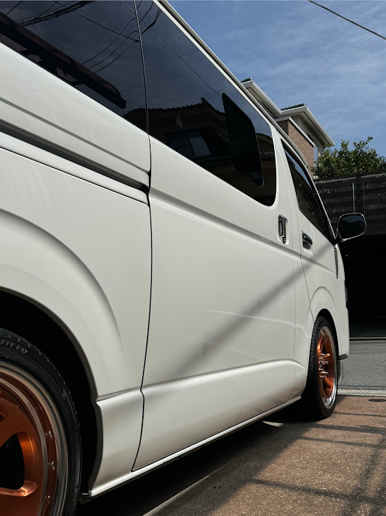ハイエースバンの洗車・スマコグラフェン・ながら洗車・洗車は自分でやる派に関するカスタム事例の投稿画像4枚目