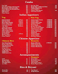 Indian Masala Curry menu 1