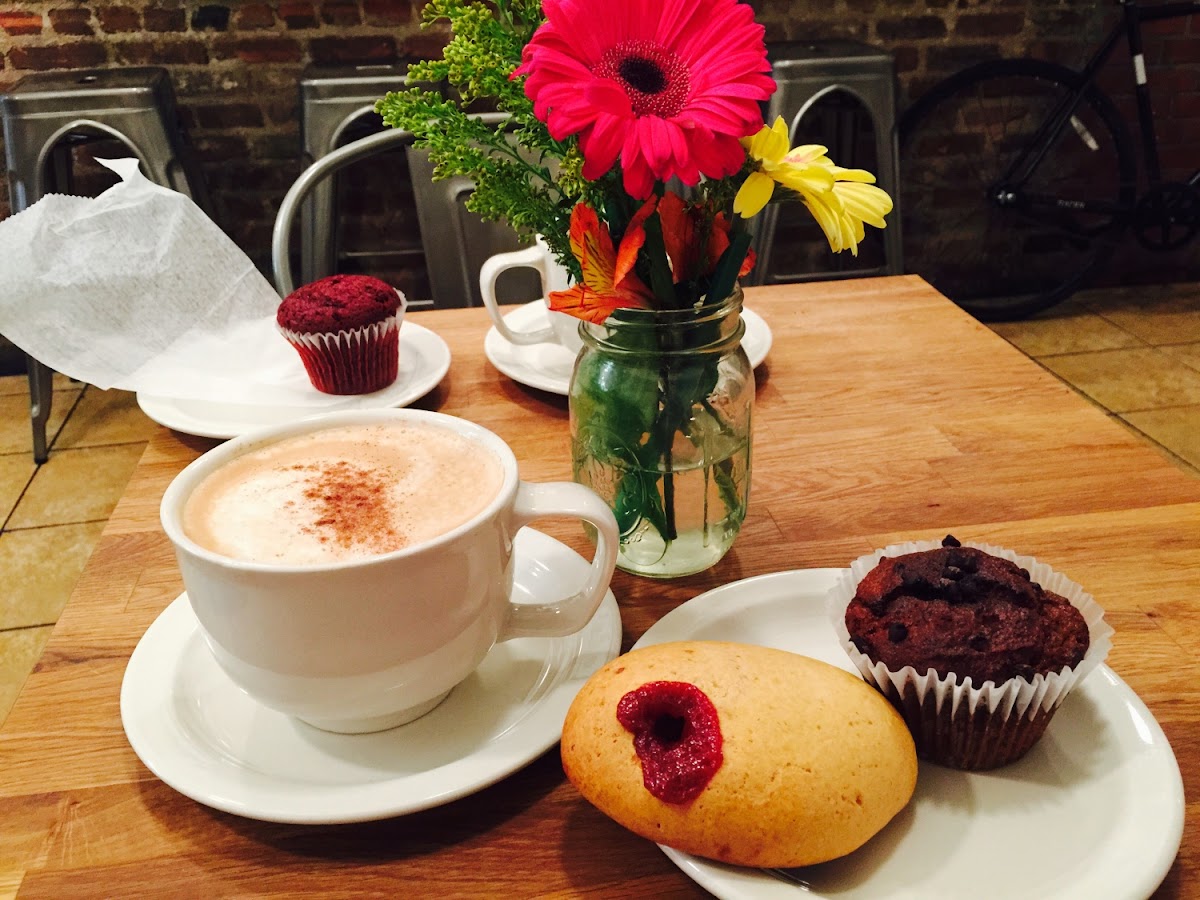 GF Banana muffin and GF guava filled roll