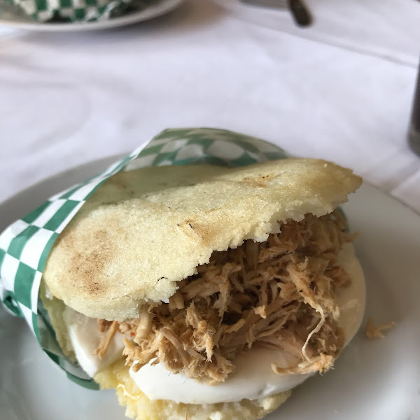 Shredded chicken and cheese - so good!