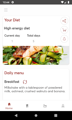 Screenshot Diets to gain weight