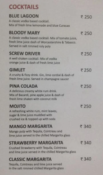 Bluefox Madhapur menu 