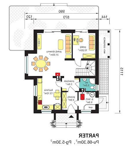 BW-27 wariant 4 - Rzut parteru