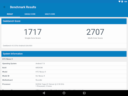 Geekbench 4 Pro Screenshot