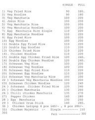 Spice Fast Food Centre menu 1