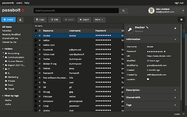 Passbolt - Open source password manager chrome extension