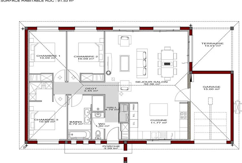  Vente Terrain + Maison - Terrain : 550m² - Maison : 90m² à Labenne (40530) 