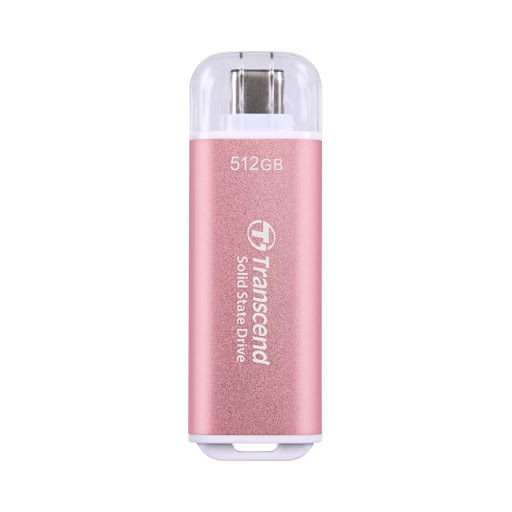 Ổ Cứng di Động SSD Transcend 512GB ESD300P, USB 3.2 Gen 2x1, Type-C, Pink (TS512GESD300P)