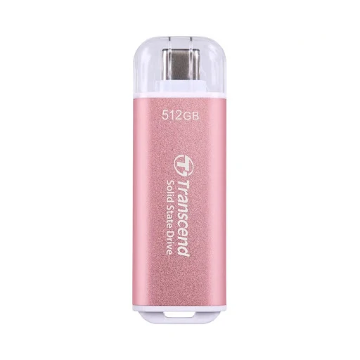 Ổ Cứng di Động SSD Transcend 512GB ESD300P, USB 3.2 Gen 2x1, Type-C, Pink (TS512GESD300P)